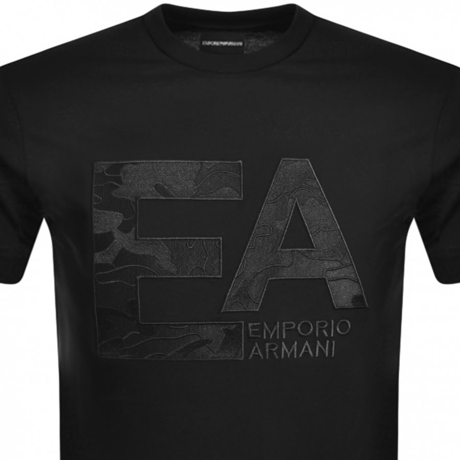 Alternative Image for ProductEmporio Armani Crew Neck Logo T Shirt Black2
